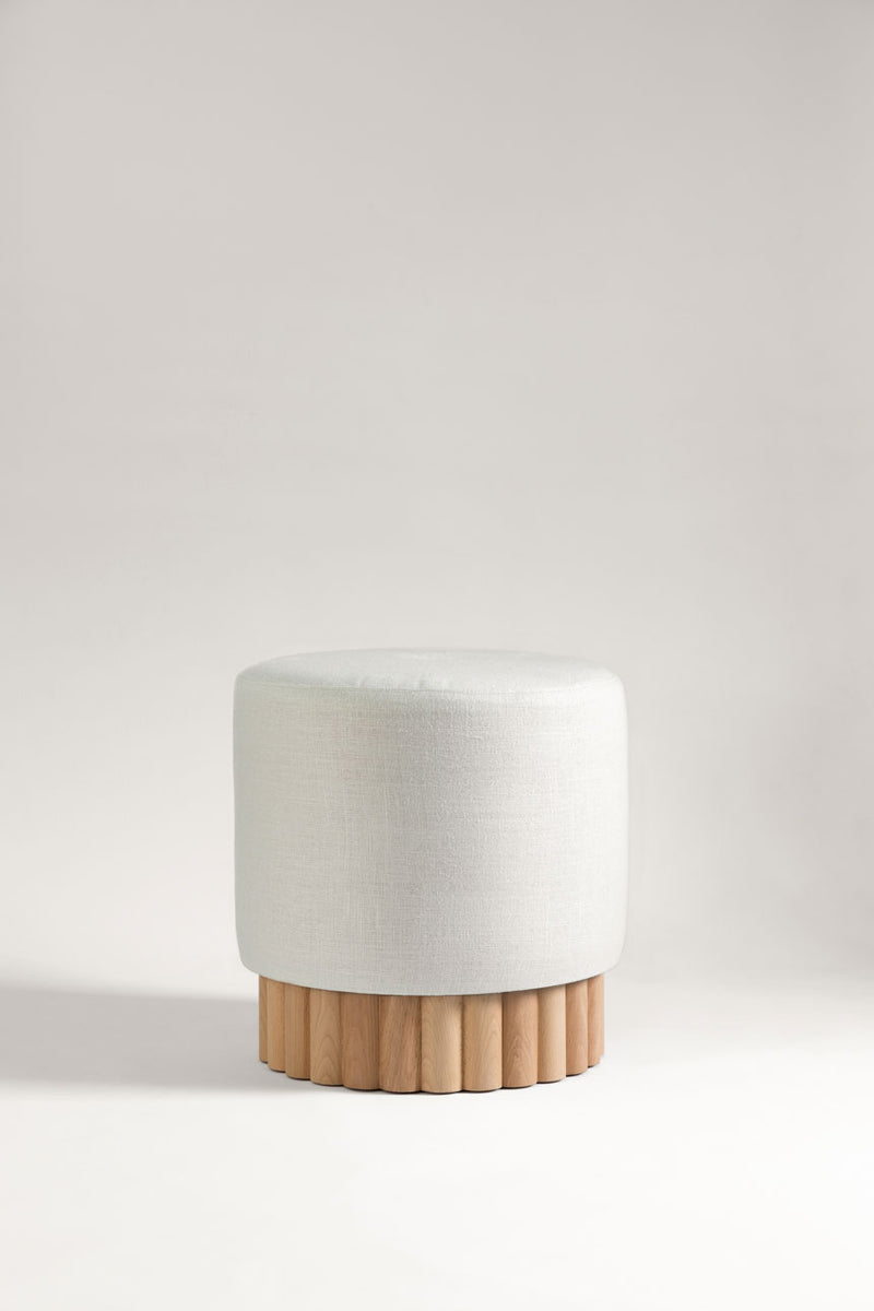 Loto Pouf Beech Wood