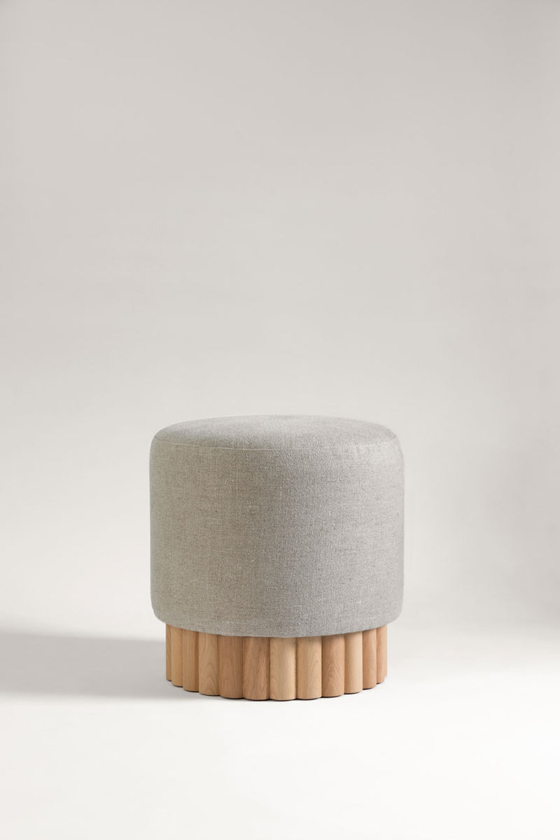 Loto Pouf Beech Wood