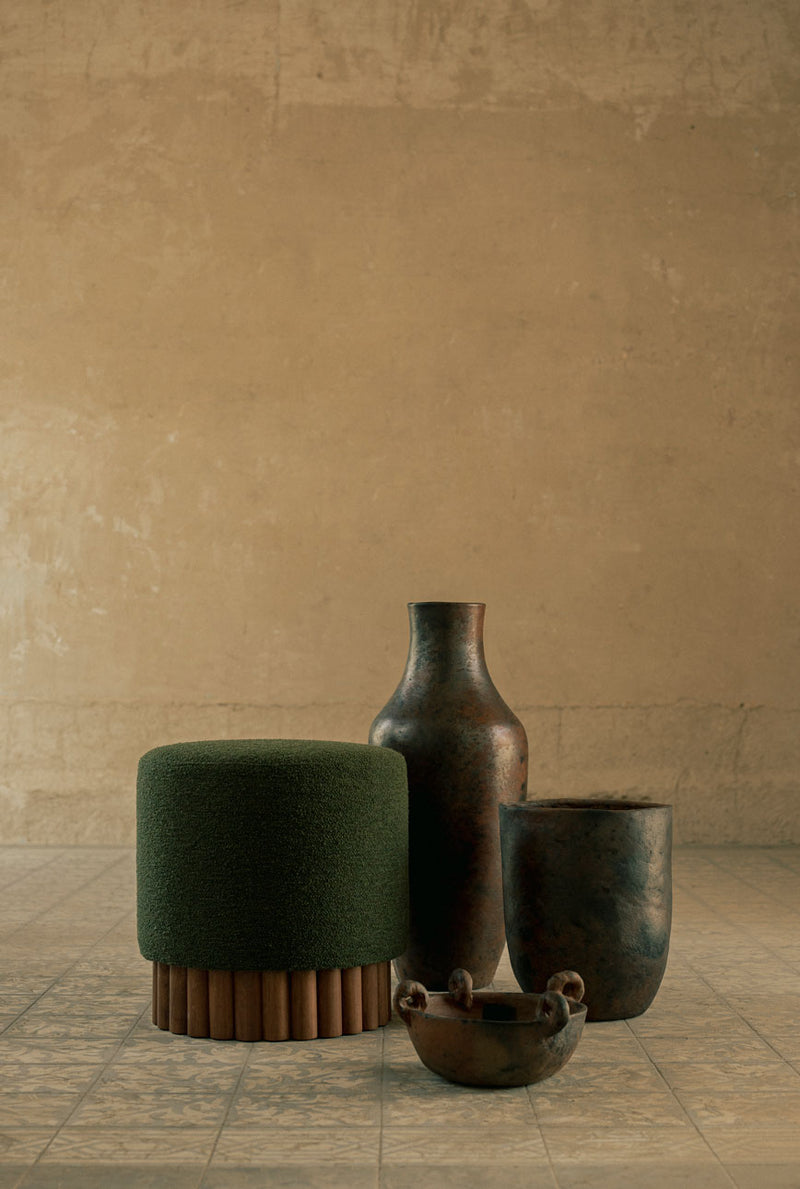 Loto Pouf Beech Wood